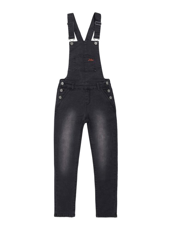 Scalpers Scalpers Комбинезон 'Dungaree'  сиво / оранжево / черен деним