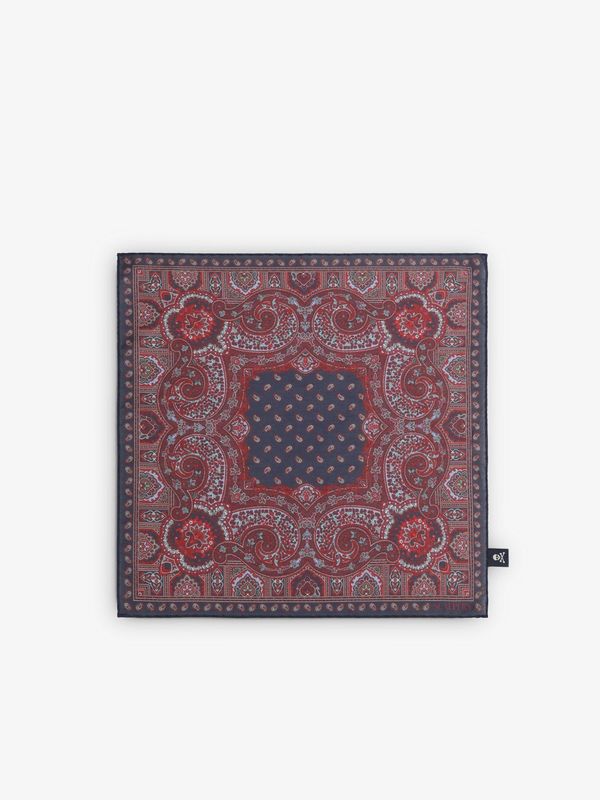 Scalpers Scalpers Кърпи 'Norman Pochette'  нейви синьо / карминено червено / бяло
