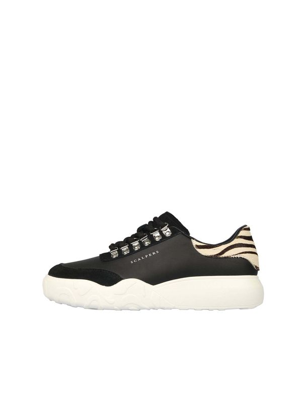 Scalpers Scalpers Ниски маратонки 'Robert'  кремаво / кафяво / черно / бяло