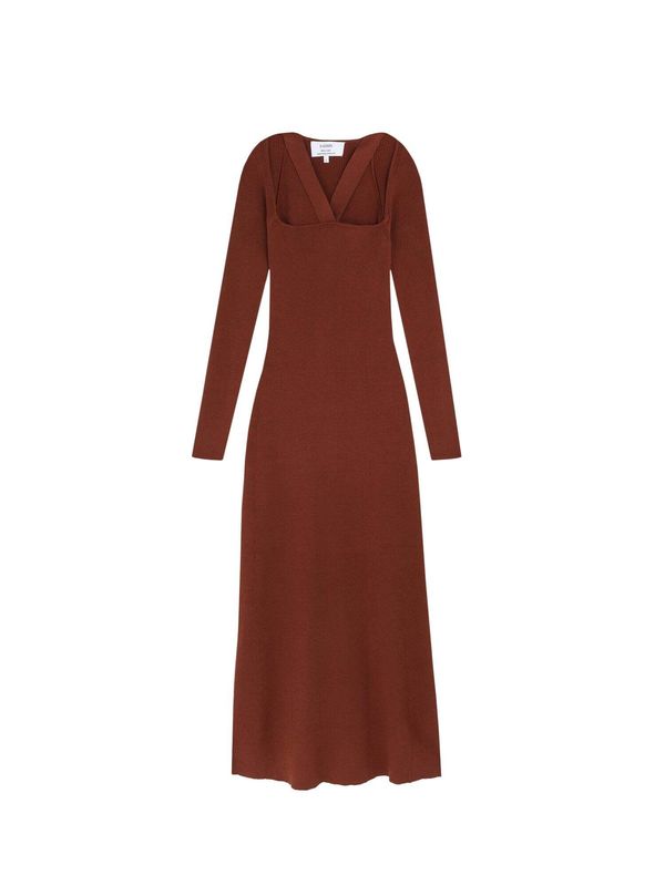 Scalpers Scalpers Плетена рокля  ръждиво кафяво