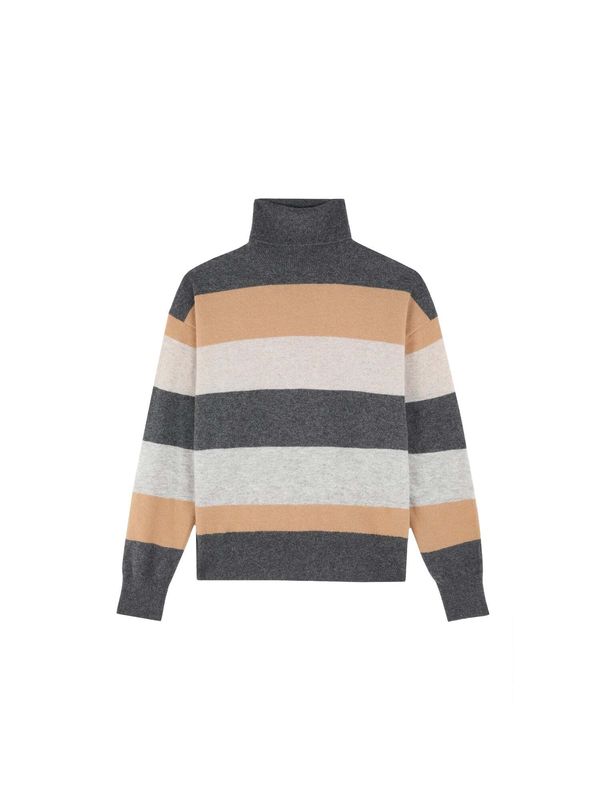 Scalpers Scalpers Пуловер  бежово / светлосиво / тъмносиво