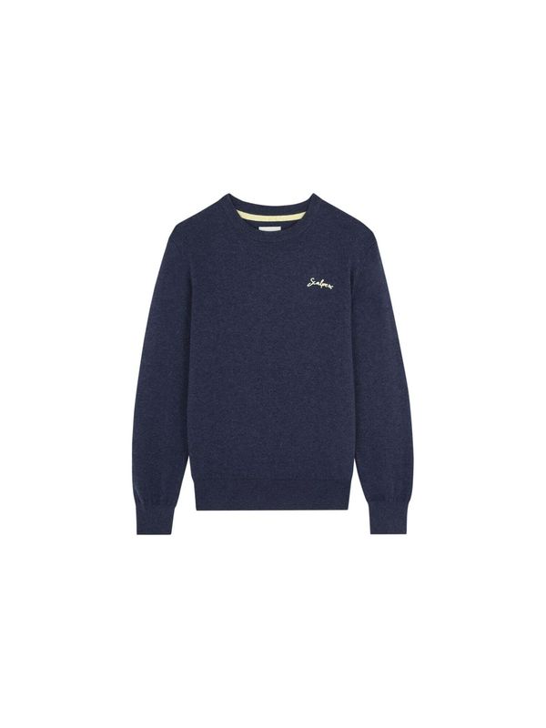 Scalpers Scalpers Пуловер ' Intarsia '  бежово / нощно синьо