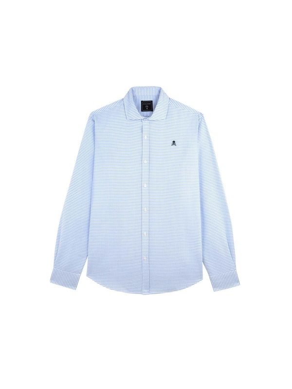 Scalpers Scalpers Риза  нейви синьо / светлосиньо / бяло