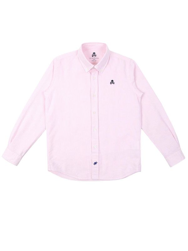 Scalpers Scalpers Риза  светлорозово / черно / бяло