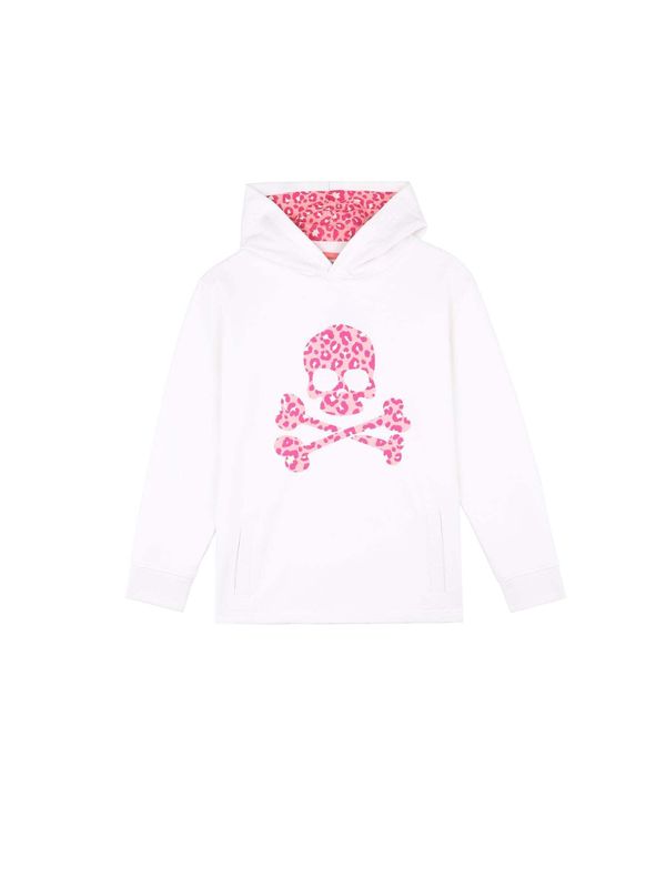 Scalpers Scalpers Суичър 'Leo Skull'  розово / бяло