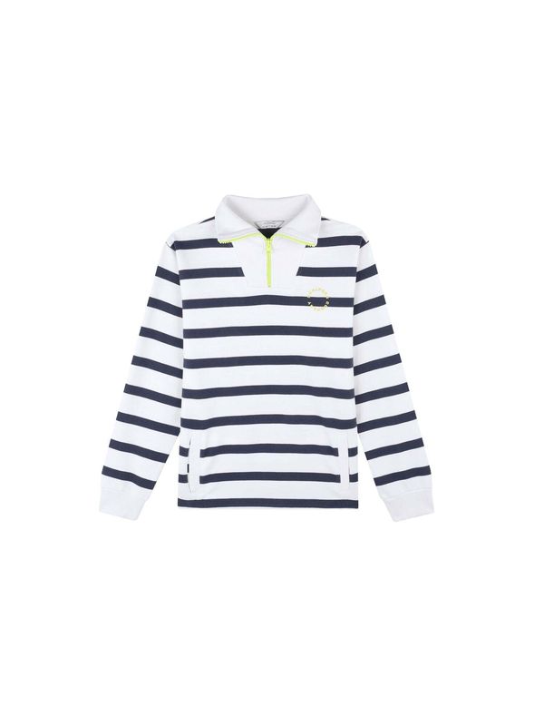 Scalpers Scalpers Суичър  нейви синьо / светлозелено / мръсно бяло