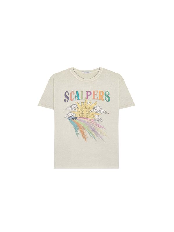Scalpers Scalpers Тениска  цвят "пясък" / пъстро