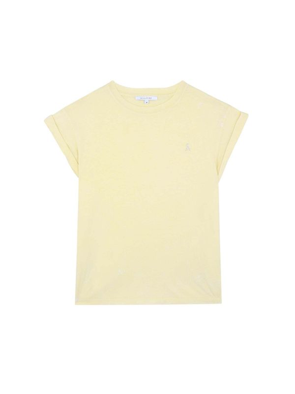 Scalpers Scalpers Тениска 'Marble'  пастелно жълто
