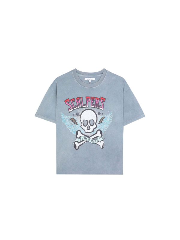 Scalpers Scalpers Тениска  опушено синьо / розово / червено / бяло