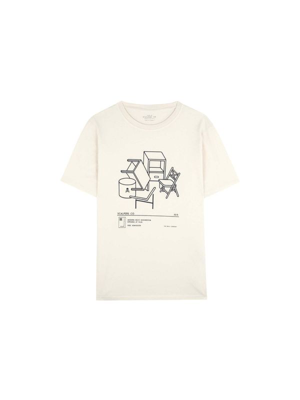 Scalpers Scalpers Тениска 'Showroom'  мръсно бяло