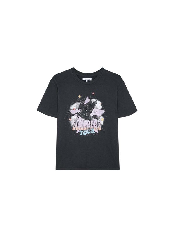 Scalpers Scalpers Тениска 'Tour'  пастелно синьо / антрацитно черно / пастелнолилаво / бяло