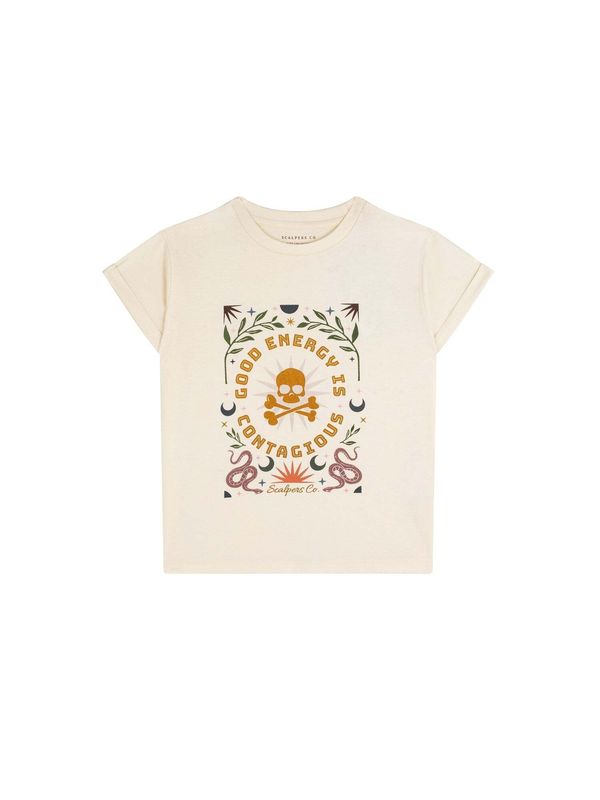 Scalpers Scalpers Тениска  зелено / петрол / оранжево / мръсно бяло