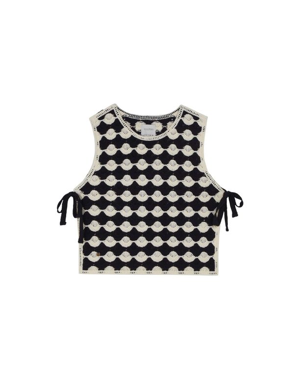 Scalpers Scalpers Топ 'Crochet'  черно / бяло