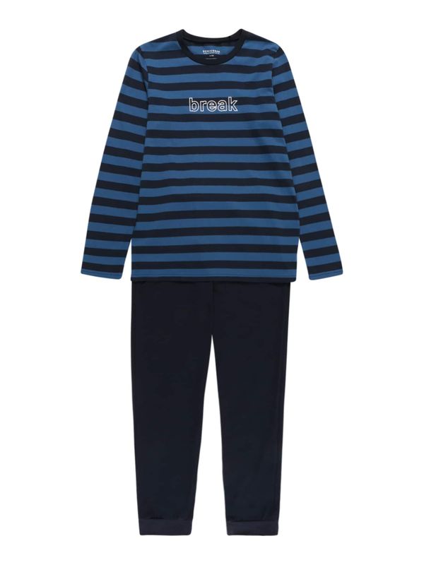 SCHIESSER SCHIESSER Комплект пижама  синьо / нощно синьо / черно
