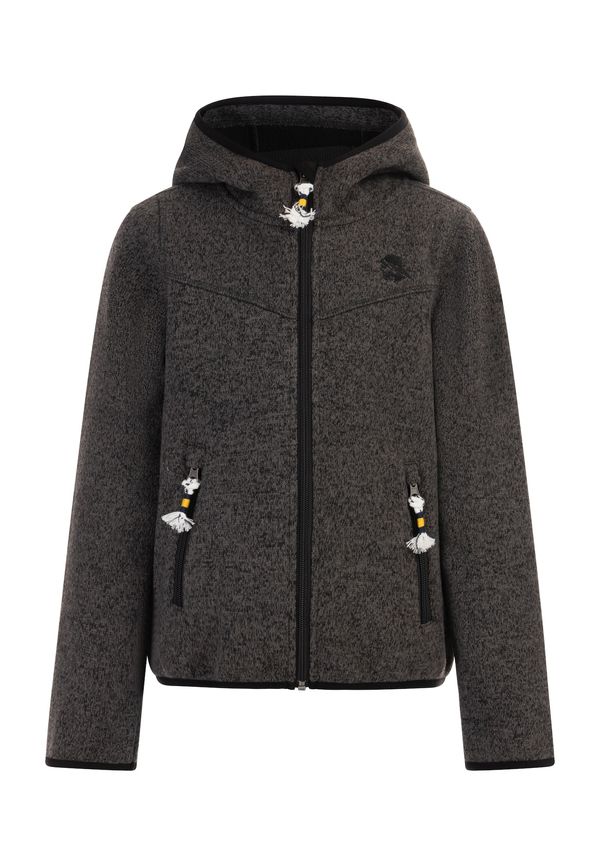 Schmuddelwedda Schmuddelwedda Плетена жилетка  антрацитно черно / черно