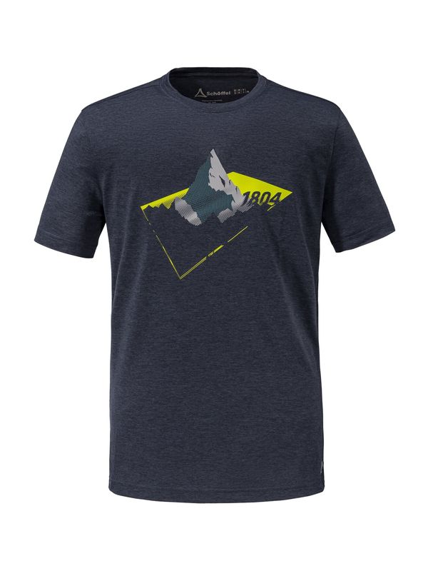 Schöffel Schöffel Функционална тениска 'Circ Sulten'  нейви синьо / лимон / сиво / петрол