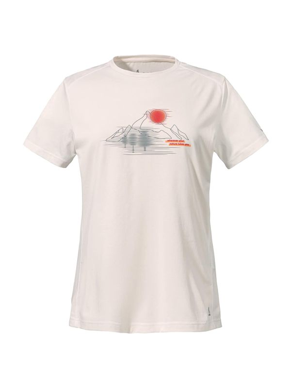 Schöffel Schöffel Функционална тениска 'Circ Sulten'  светлобежово / сиво / оранжево / червено