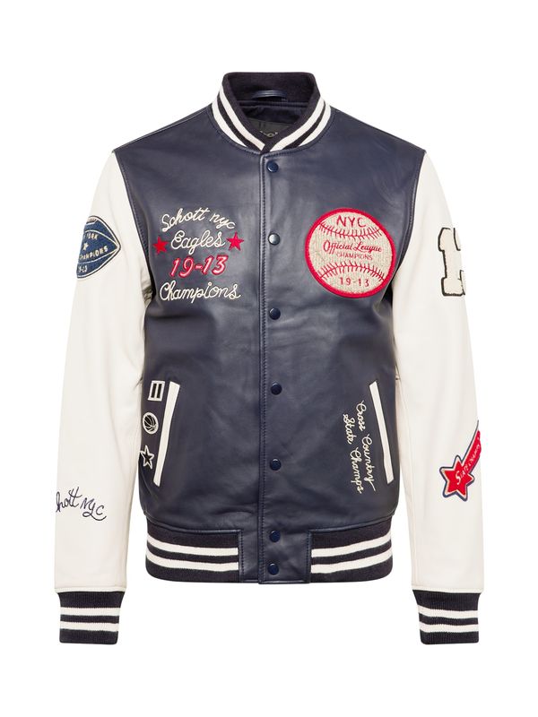 Schott NYC Schott NYC Преходно яке  кремаво / морскосиньо / червено / бяло