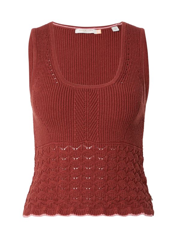 SCOTCH & SODA SCOTCH & SODA Плетен топ  ръждиво кафяво / бледорозово