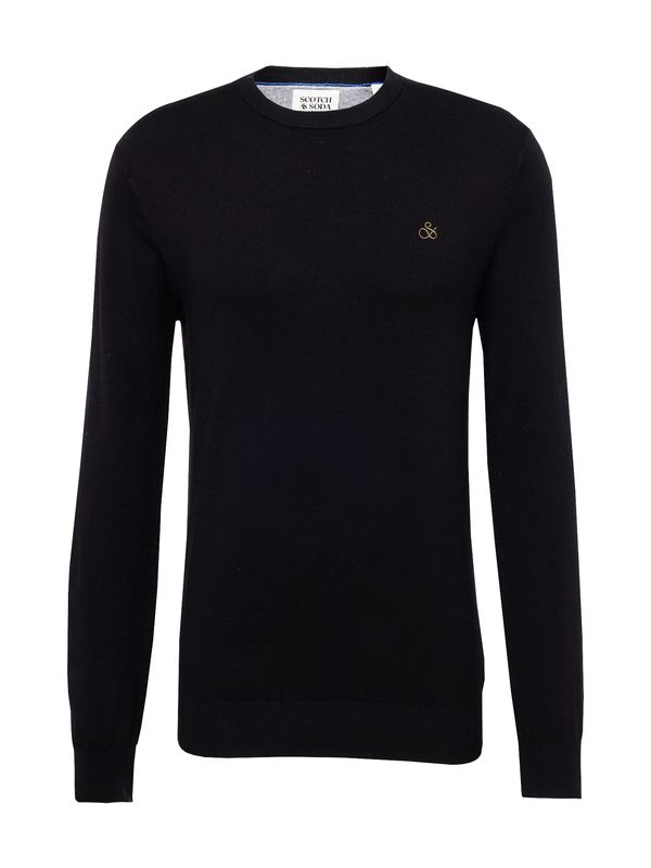 SCOTCH & SODA SCOTCH & SODA Пуловер 'Essentials'  зелено / черно