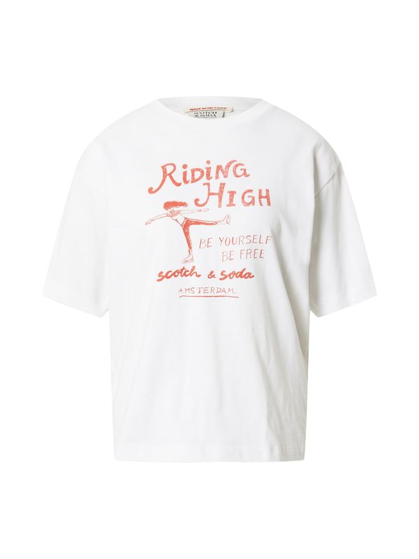 SCOTCH & SODA SCOTCH & SODA Тениска  оранжево-червено / бяло