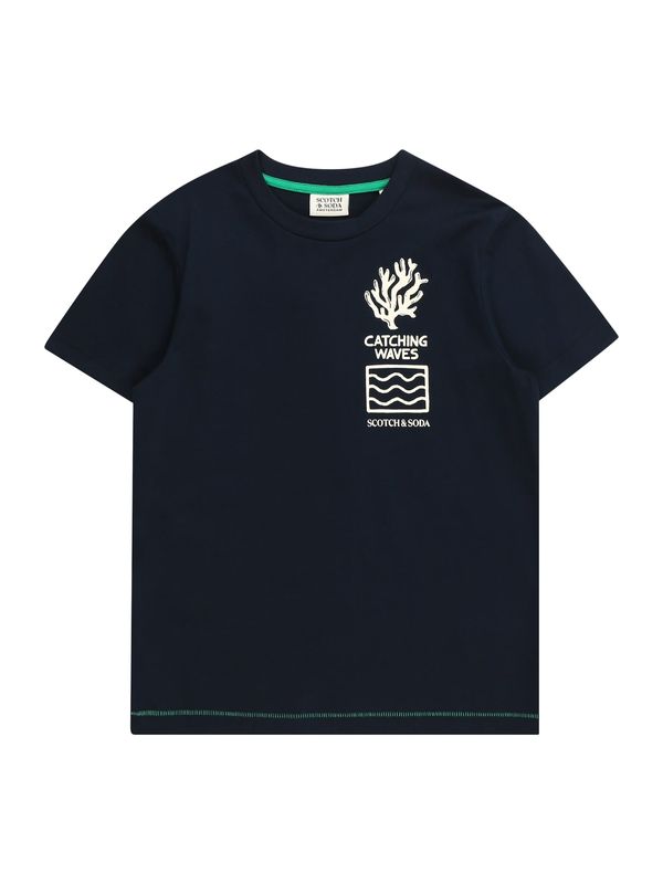 SCOTCH & SODA SCOTCH & SODA Тениска 'Sunlight Activated'  нощно синьо / пастелно жълто