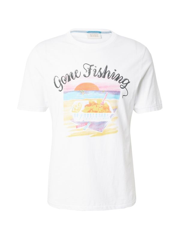 SCOTCH & SODA SCOTCH & SODA Тениска  светлосиньо / оранжево / бяло