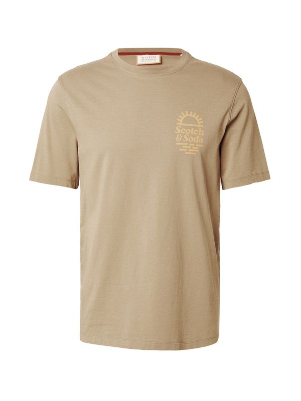 SCOTCH & SODA SCOTCH & SODA Тениска  таупе сиво / оранжево