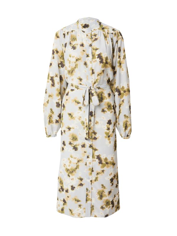 SECOND FEMALE SECOND FEMALE Рокля тип риза 'Andra'  светлосиньо / каки / маслина / бяло