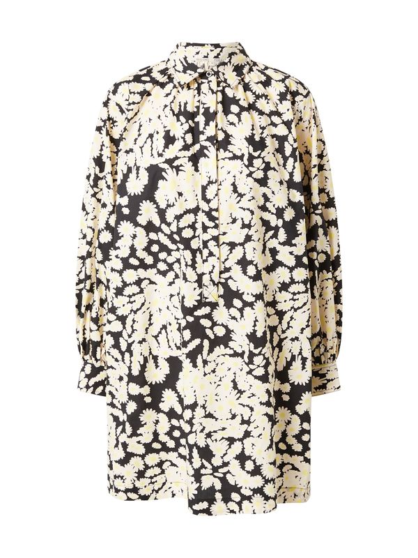 SECOND FEMALE SECOND FEMALE Рокля тип риза  кремаво / светложълто / черно