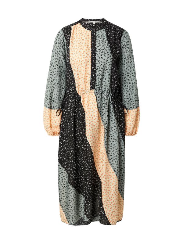 SECOND FEMALE SECOND FEMALE Рокля тип риза 'Paprica'  шафран / сиво / оранжево / черно / бяло