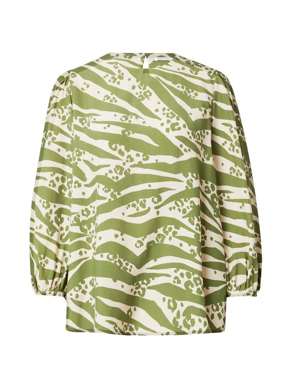 SEIDENSTICKER SEIDENSTICKER Блуза  кремаво / тръстиково зелено