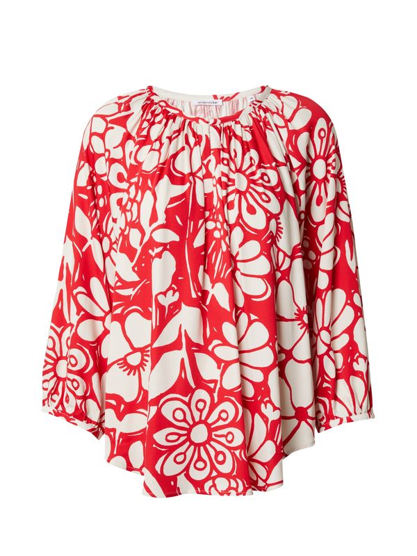SEIDENSTICKER SEIDENSTICKER Блуза 'Schwarze Rose'  бежово / червено