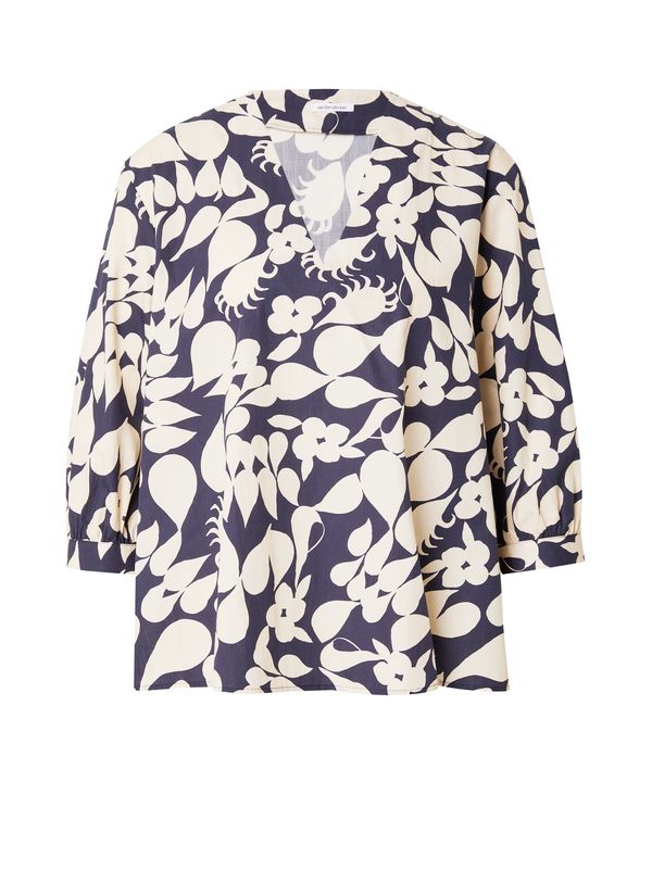 SEIDENSTICKER SEIDENSTICKER Блуза 'Schwarze Rose'  бежово / тъмносиньо