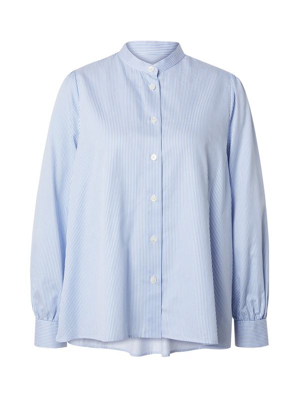 SEIDENSTICKER SEIDENSTICKER Блуза 'Schwarze Rose'  синьо / бяло