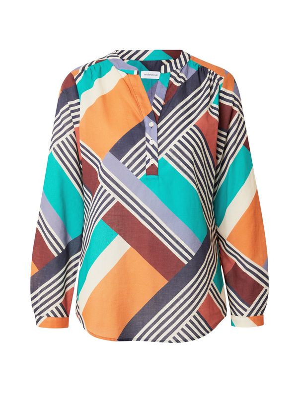 SEIDENSTICKER SEIDENSTICKER Блуза  синьо / нефритено зелено / оранжево / бяло