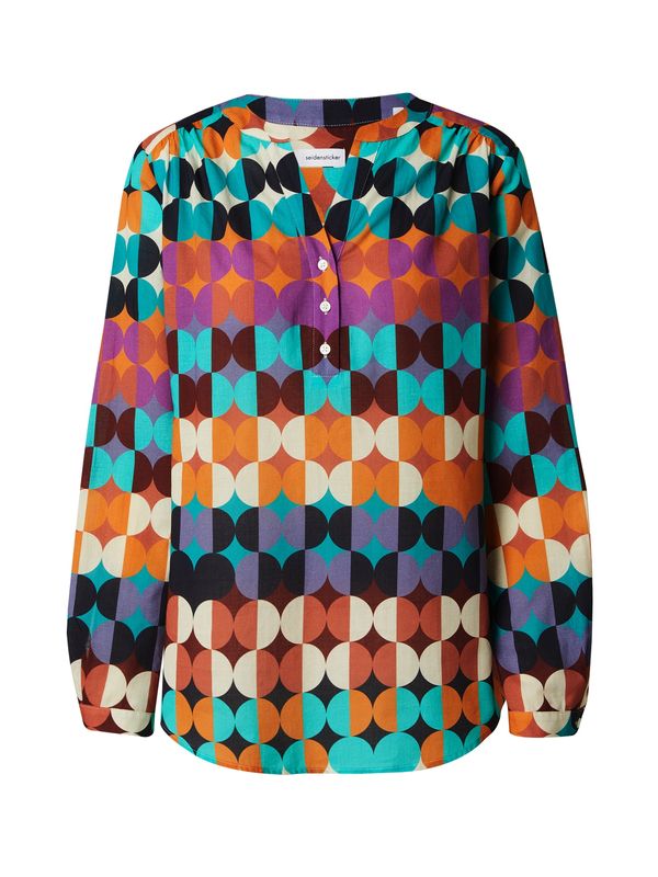 SEIDENSTICKER SEIDENSTICKER Блуза  светлосиньо / светлолилаво / черно / бяло
