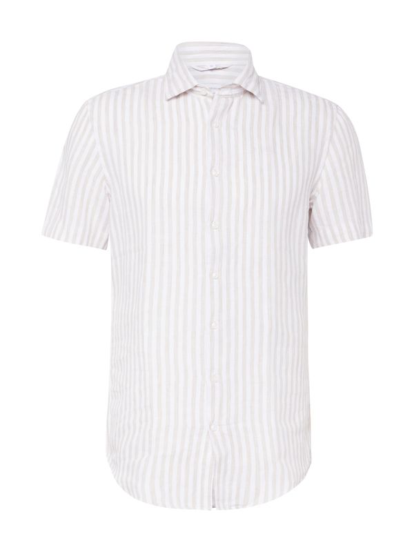 SEIDENSTICKER SEIDENSTICKER Риза 'New Kent'  цвят "пясък" / бяло