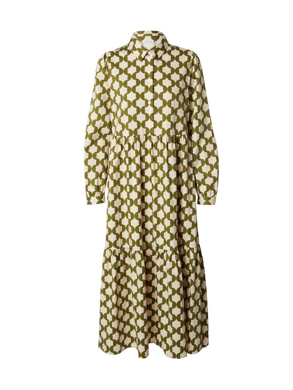 SEIDENSTICKER SEIDENSTICKER Рокля тип риза  бежово / маслина