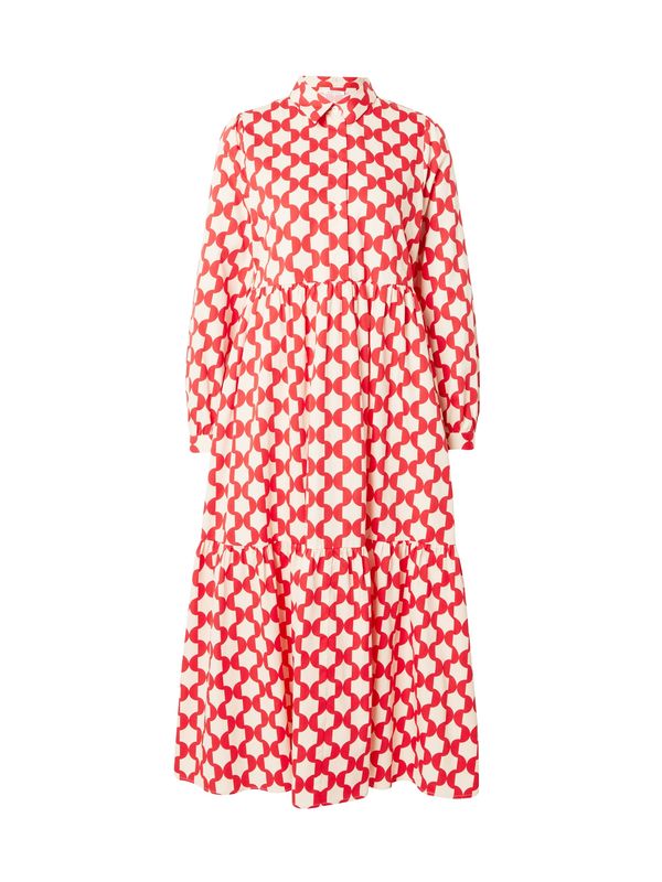 SEIDENSTICKER SEIDENSTICKER Рокля тип риза  червено / естествено бяло