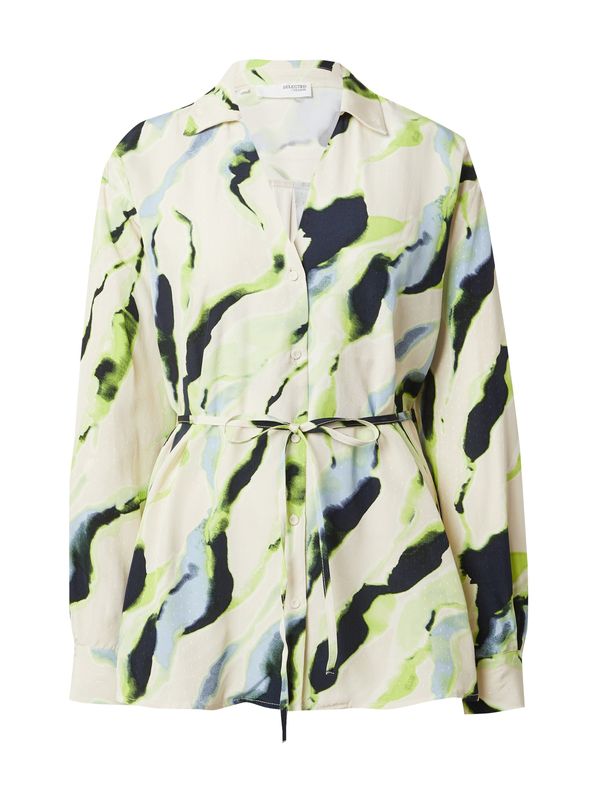 SELECTED FEMME SELECTED FEMME Блуза 'Lilian'  бежово / нейви синьо / светлосиньо / ябълка