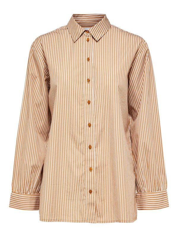 SELECTED FEMME SELECTED FEMME Блуза 'REKA'  карамел / бяло
