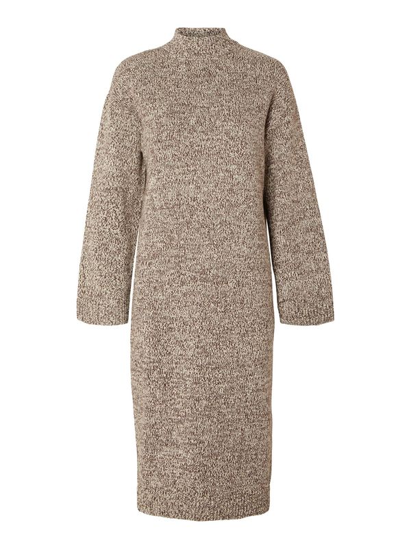 SELECTED FEMME SELECTED FEMME Плетена рокля 'Riba'  светлобежово / тъмнокафяво