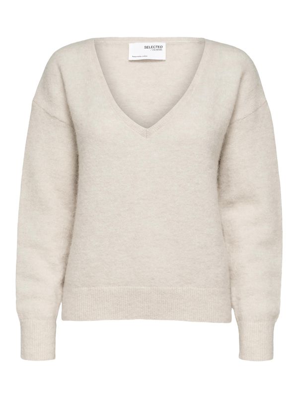SELECTED FEMME SELECTED FEMME Пуловер 'Sia'  сиво-бежово
