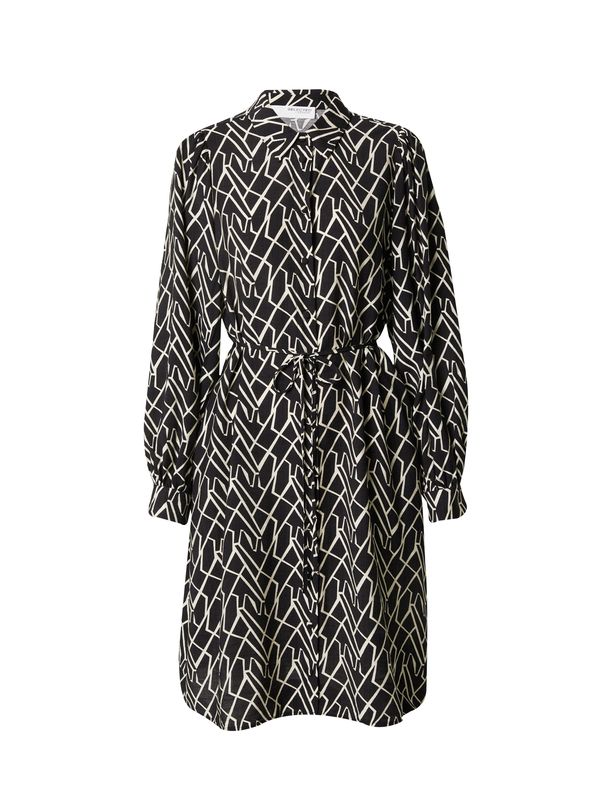 SELECTED FEMME SELECTED FEMME Рокля тип риза 'Peppi-Tonia'  бежово / черно