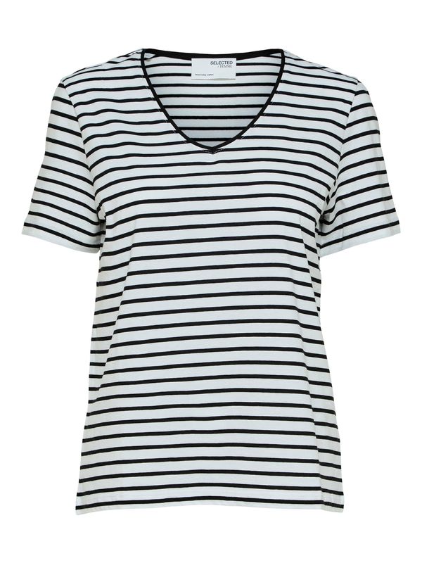 SELECTED FEMME SELECTED FEMME Тениска  черно / бяло