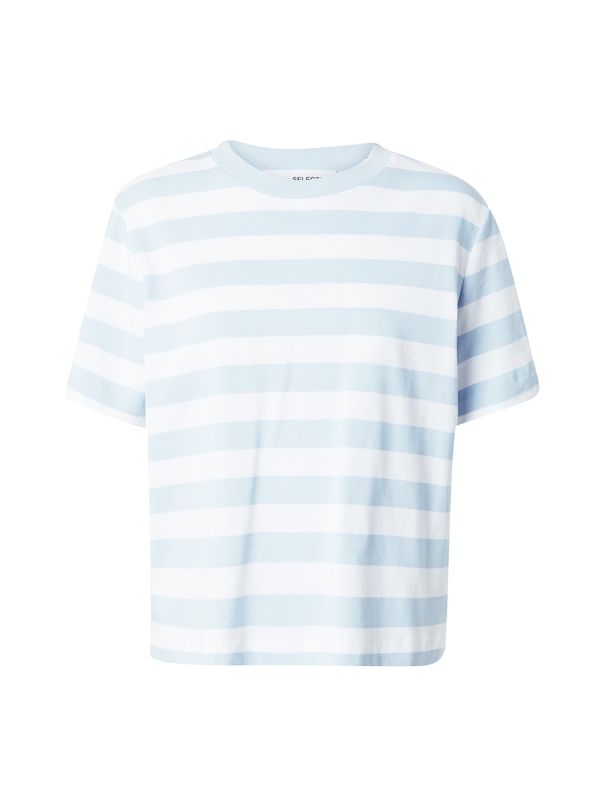 SELECTED FEMME SELECTED FEMME Тениска 'Essential'  светлосиньо / бяло