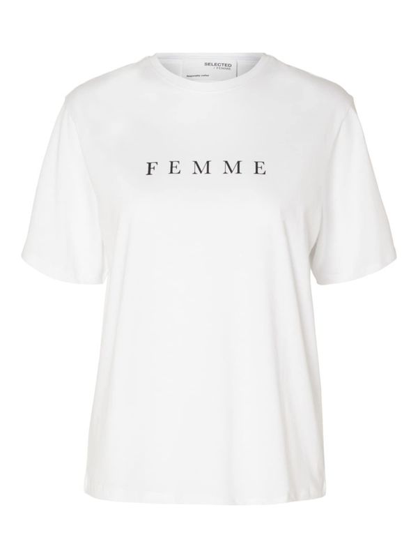 SELECTED FEMME SELECTED FEMME Тениска 'VILJA'  черно / бяло