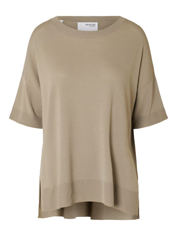 SELECTED FEMME SELECTED FEMME Тениска 'Wille'  сиво-бежово