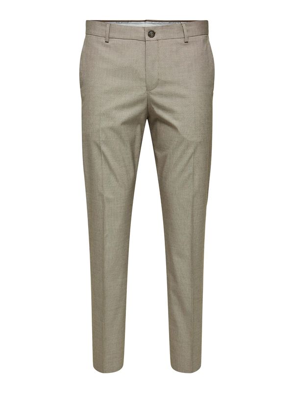 SELECTED HOMME SELECTED HOMME Панталон с ръб 'Liam'  бежово / шоколад